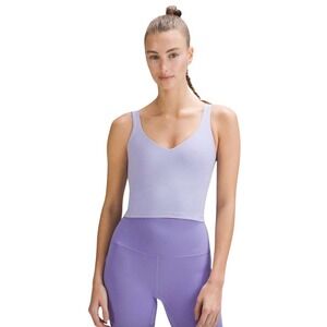 Lululemon Align Tank Top Lilac Smoke Size 10 V Neck Cropped Nulu Fabric W1DUDS